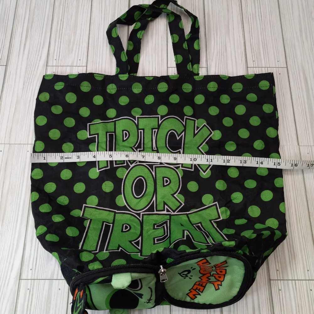 Justice Polka Dot Halloween Zombie Girl Trick Or Treat Foldable Compact Bag